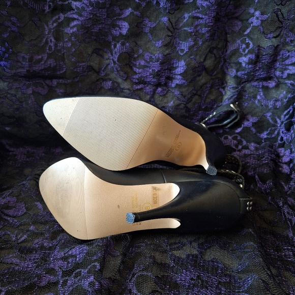 Pleaser Strappy Leather Pumps High Heel Shoes Office - Picture 7 of 8